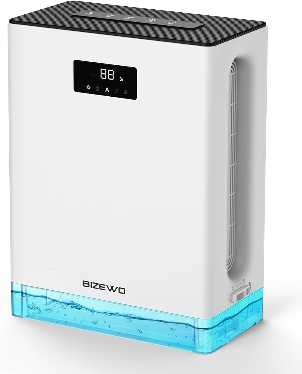 BIZEWO Dehumidifier for Home, 101 oz Water Tank, (950 sq.ft) Dehumidifiers for Basement, Bathroom, Bedroom with Auto Shut Off, Large Room Dehumidifier with 2 Working Mode, Defrost, 7 Colors LED Light