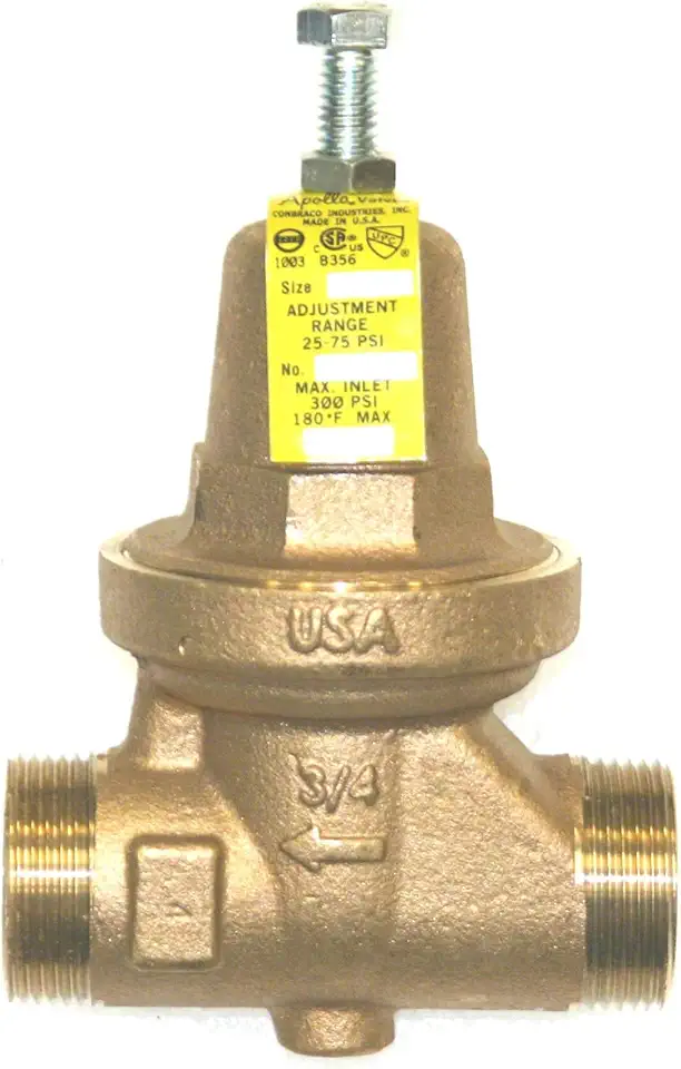 Mr. Steam 104198 - Pressure reducing Valve with Balanced Piston Design has an Internal Thermal Expansion by-Pass, Corrosion Resistant Sealed Bronze Body and Bonnet, and an Integral SS Strainer.