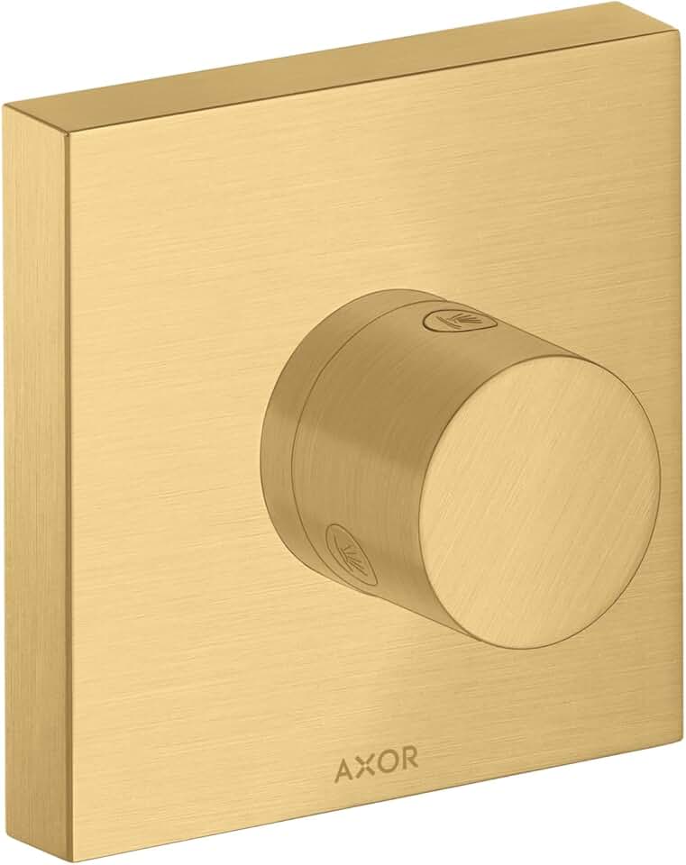 AXOR ShowerSolutions Modern 1-Handle 5-inch Wide Diverter Valve Trim Onlywith Diverter in Brushed Gold Optic, 10932251