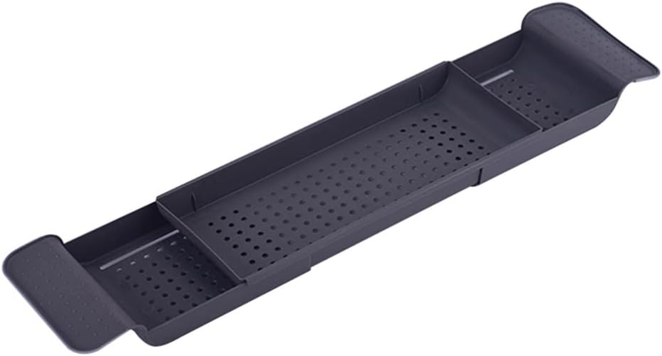 Retractable Bathtub Storage Rack Bath Tray Shelf Scalable Drain Rack Multi-Function Towel Organizer Shelf Bathroom Tools(D)