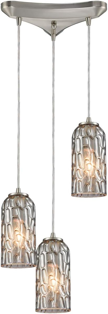 10600/3 Pendant Light, Satin Nickel