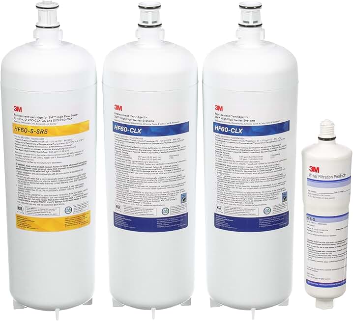 3M Dual Flow Series Water Filter Replacement Cartridges CARTPAK for use in DF260-CLX System, 5613831, 0.2 um