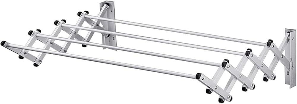 Wall Mounted Clothes Airer Laundry Drying Rack Stainless Steel for Indoor Outdoor Foldable Easy Storage Clothes Drying Rack Garment Rack Easy Storage (Size : 40cm)