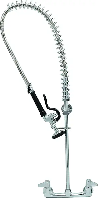 T&S Brass Equip 5PR-8W00 Wall Mount Pre-Rinse Faucet for Commercial Kitchens. 8