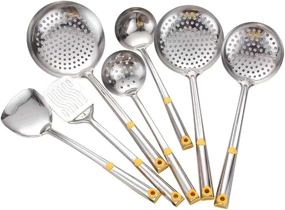 CSCDD Heat Resistant Soup Spoon Brush Ladle Silicone Non Stick Spatula Spoon Kitchen Tools Cooking Utensil Set