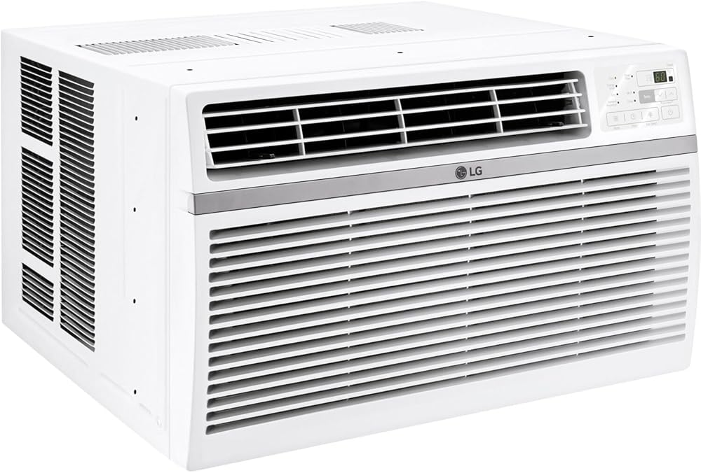 LG LW1024RD 10,000 Window Air Conditioner, 115V, 450 Sq.Ft. (18' x 25' Room Size), Quiet Operation, Electronic Control with Remote, 3 Cooling & Fan Speeds, Auto Restart, 10000 BTU, White
