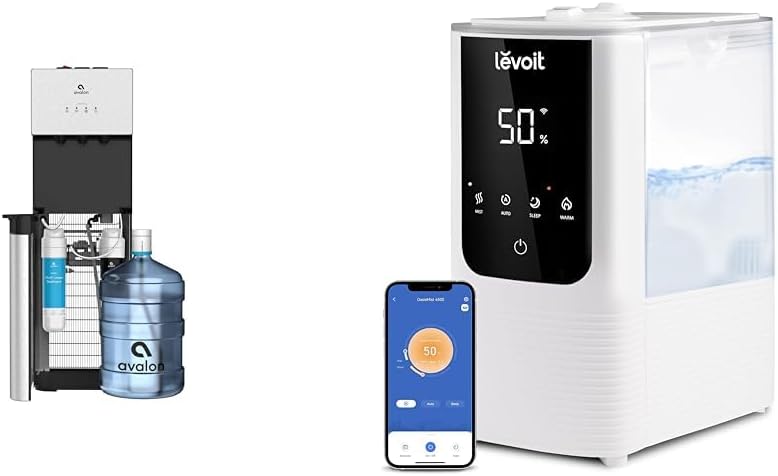 Avalon A3F Bottom Loading Water Cooler Dispenser with BioGuard-3 Temperature Settings-UL-Filtered & LEVOIT Humidifiers for Bedroom Home, Smart Warm and Cool Mist Air Humidifier for Large Room