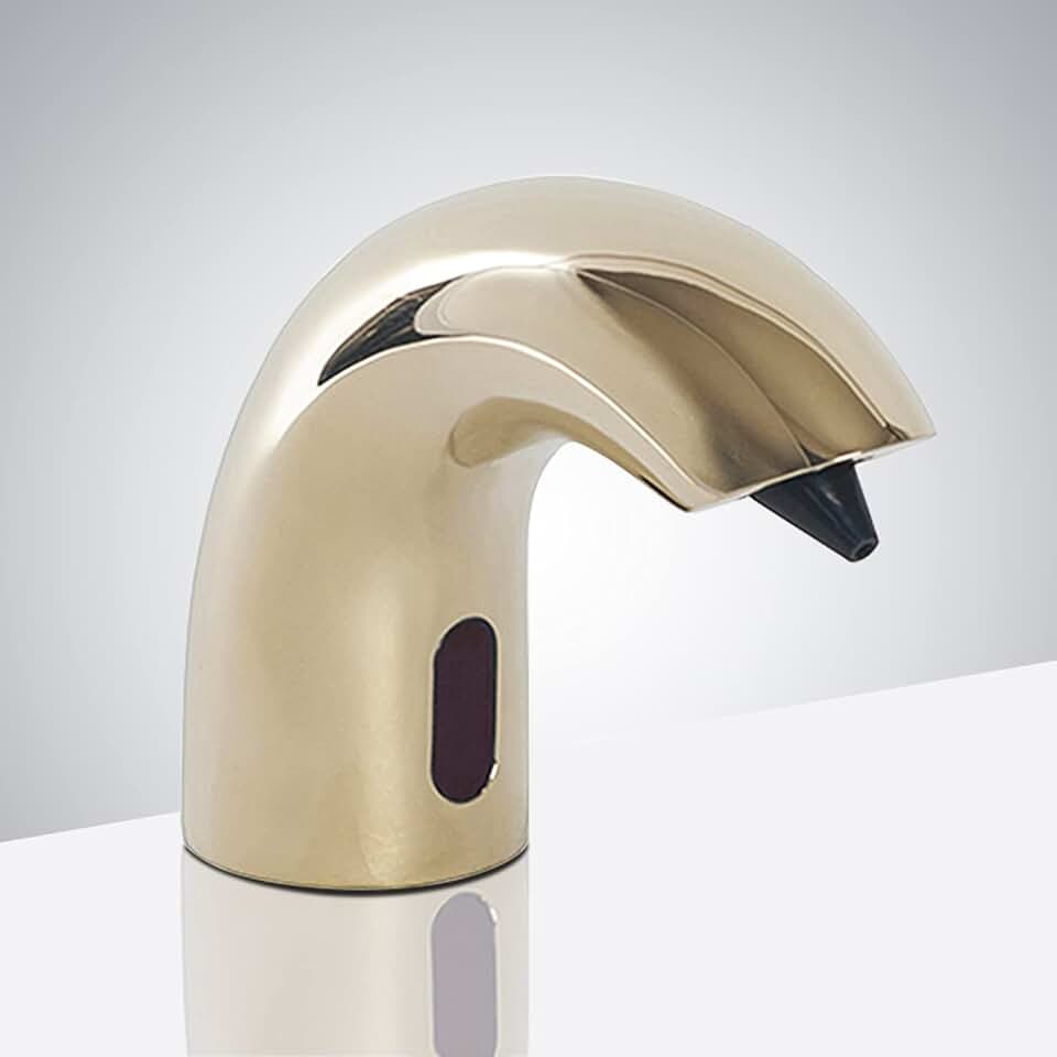 Marsala Commercial Automatic Liquid Soap Dispenser - FS1135 Contemporary Style Deck Mount Solid Brass Sensor Soap Dispenser - Gold Finish