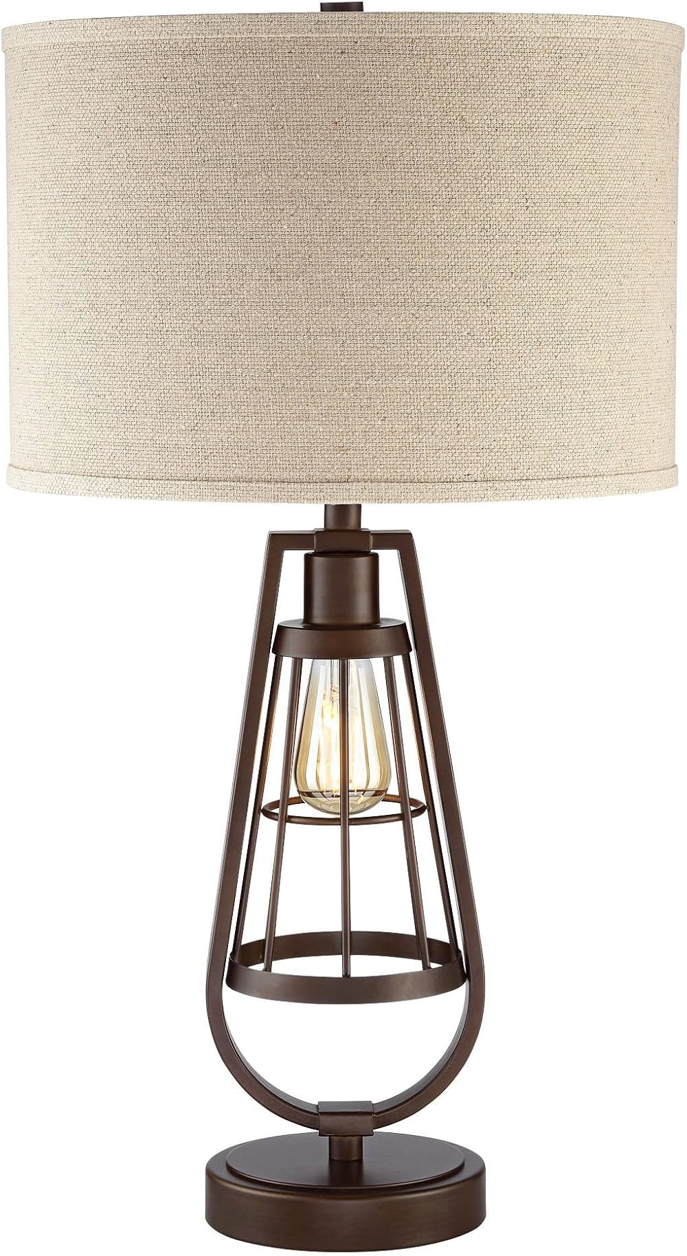 Franklin Iron Works Topher Industrial Table Lamp 27 3/4