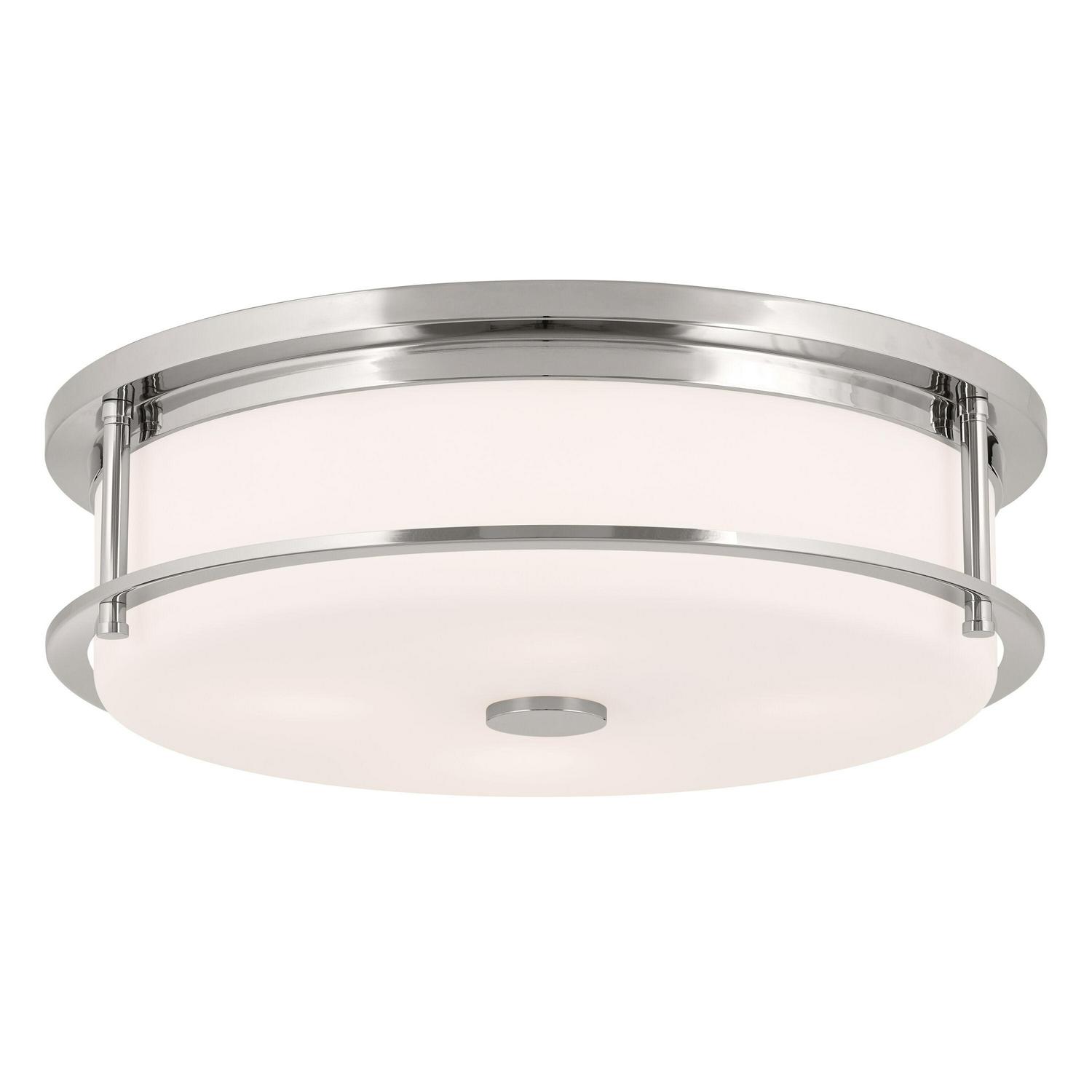 Kichler Brit 4-Light 18-in Polished Nickel Flush Mount Light