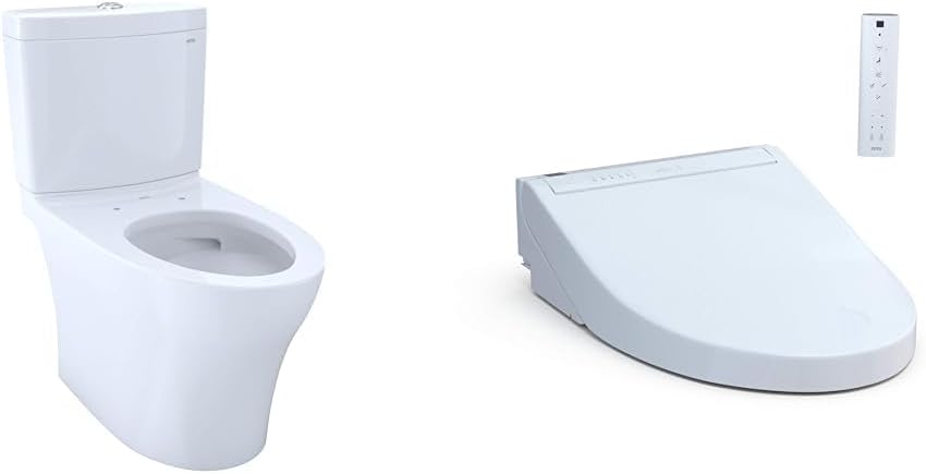 Toto Aquia IV 0.9/1.28 GPF Toilet & Washlet C5 Bidet Seat with PREMIST & EWATER+