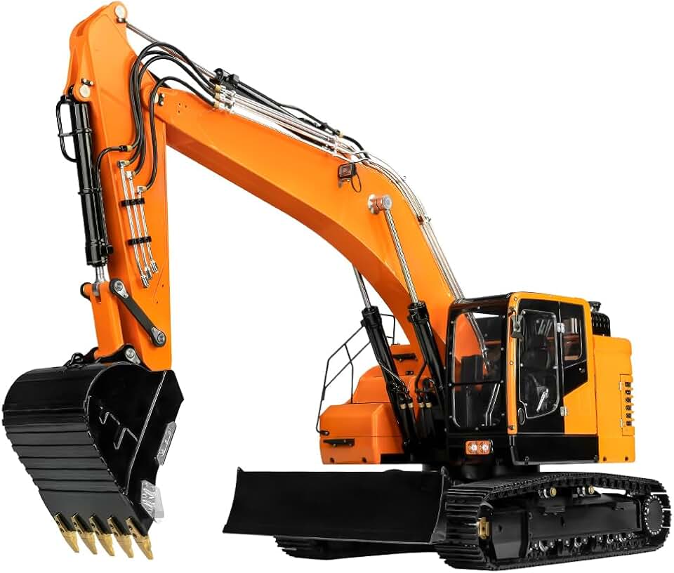 LESU 1/14 RC Hydraulic Excavator Metal for ET26B 2 Arms Remote Control Digger Constructions Vehicle Model Assembled Motor ESC Servo Light RC Hydraulic Heavy Machine
