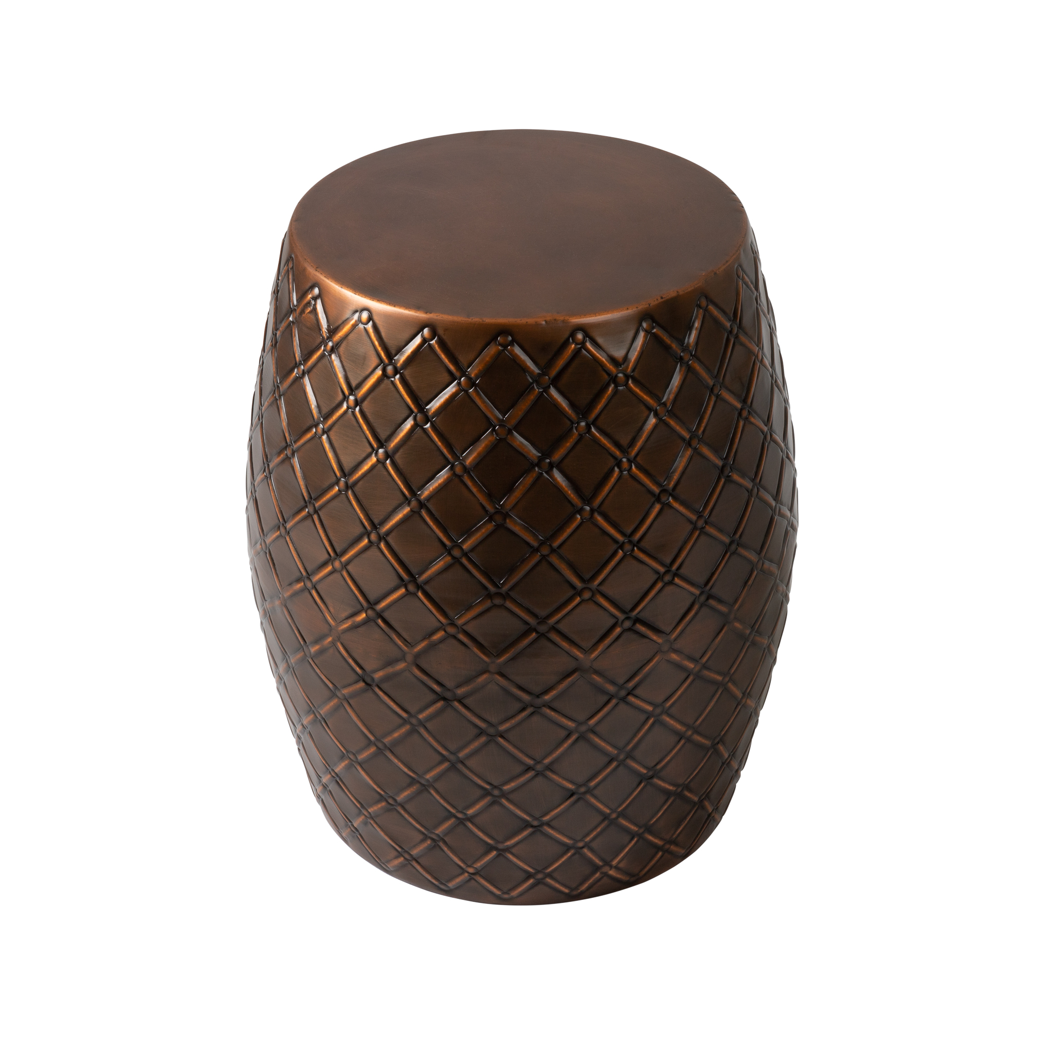 Balkene Home Braga Metal Outdoor Storage Accent Table - Copper Finish