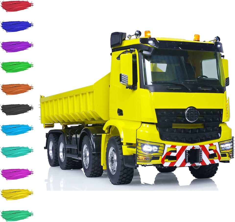 TOUCAN RC HOBBY LESU 1/14 8x8 Hydraulic RC Dumper Truck Remote Control Full Dump Car Model Sound