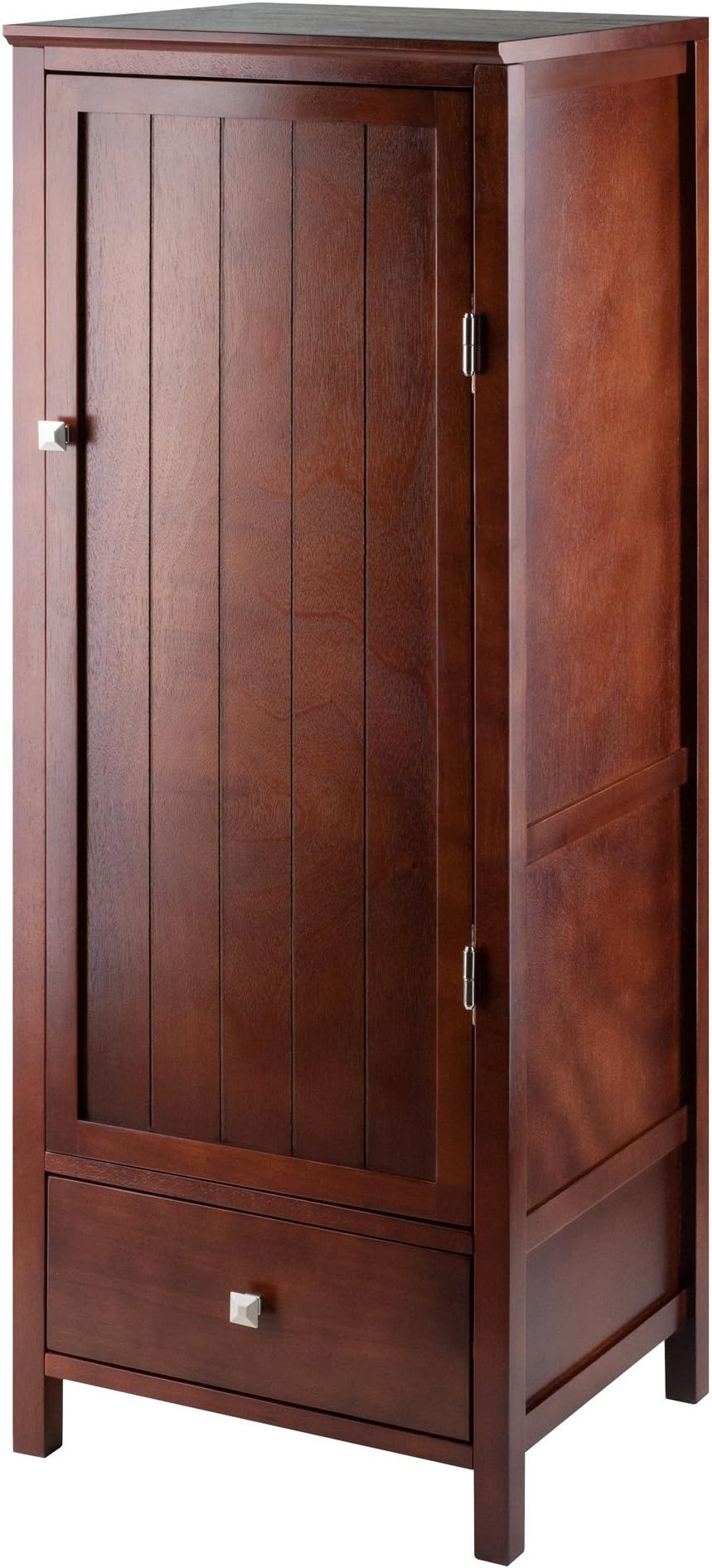 Winsome 94402 Pantry Cupboard with Door, Antique Walnut