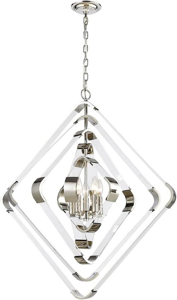 1141-079 Chandelier, Polished Nickel