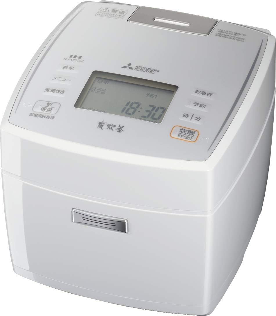 Mitsubishi Electric IH rice cookers Bincho Sumisumi 炊釜 5.5 Go cook Pure White NJ-VE108-W