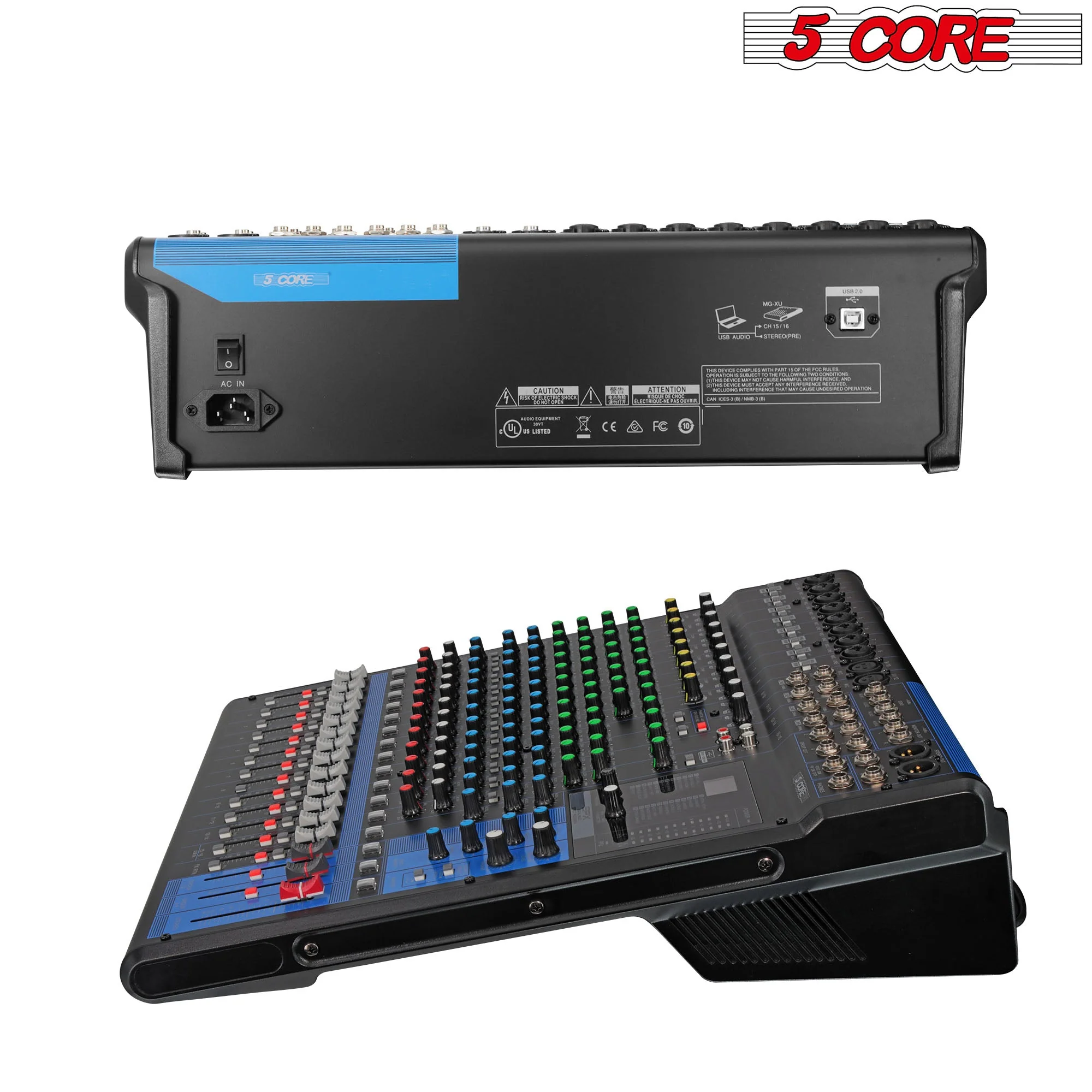 5 Core Audio Mixer DJ Equipment Digital Sound Board  MX 16CH XU