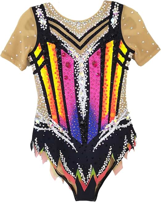 Girls' and Adults' Artistic Gymnastics Costumes with Diamond Decoration Customized Competition Costumes