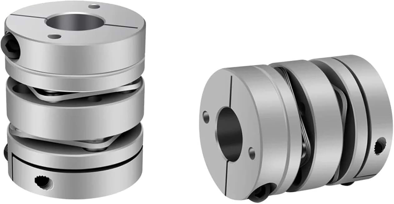 D94L98 Aluminum Alloy Double Diaphragm Coupling Elastic Connector D94mm L98mm 1Pcs(25X30)