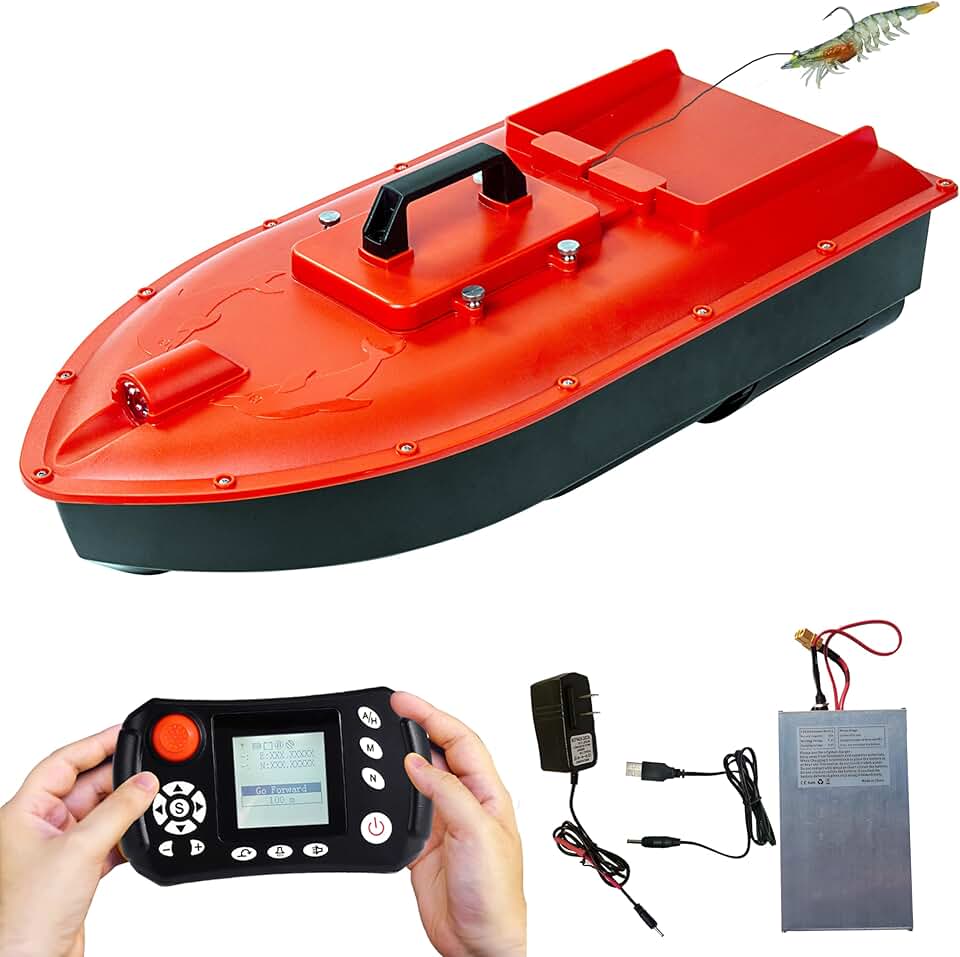 Jabo Dolphin High Speed RC Saltwater Fishing Surfer Bait Boat for Beach Fishing with Waterproof Hull,GPS Auto Return
