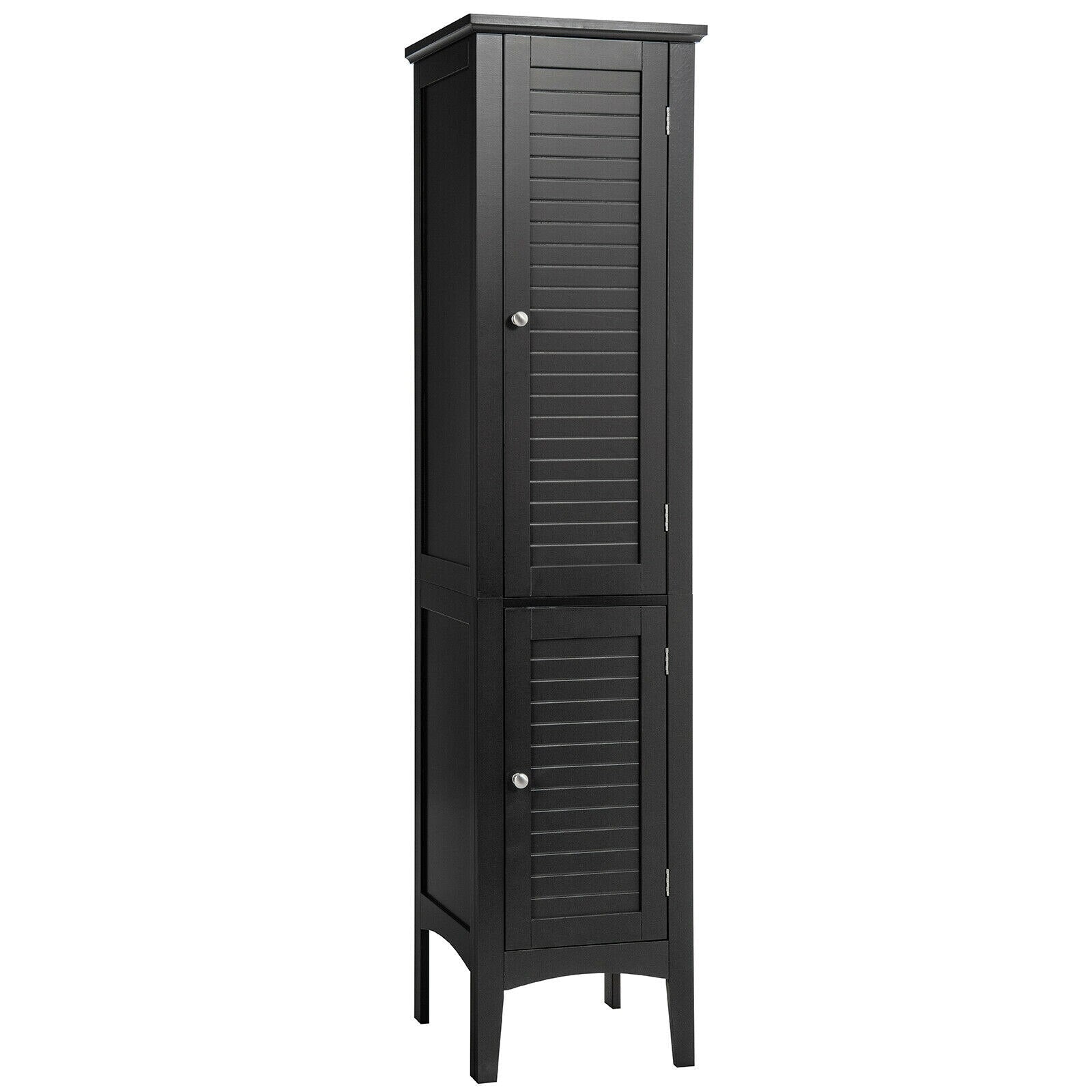 Freestanding Bathroom Storage Cabinet Linen Tower Kitchen Living Room