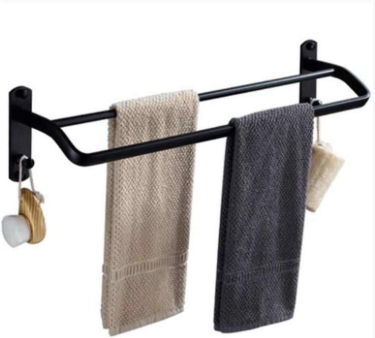 Towel Rack - Aluminum Bathroom, Bathroom Towel Rack, Hook Toilet Toilet Storage Wall Mount, Size 60x15x14 Cm