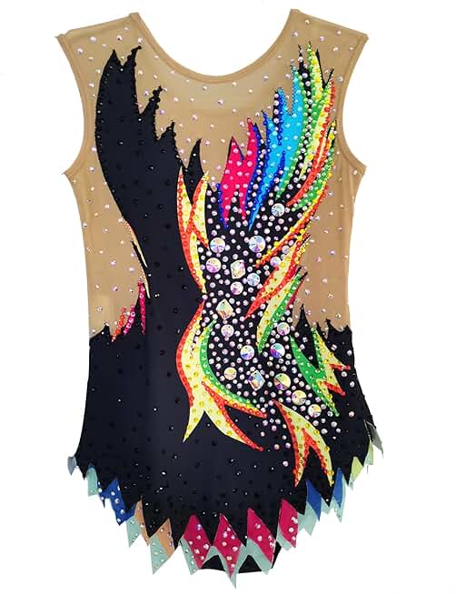 Girls' and Adults' Blue Artistic Gymnastics Robes with Diamond Decoration Customized Competition Costumes