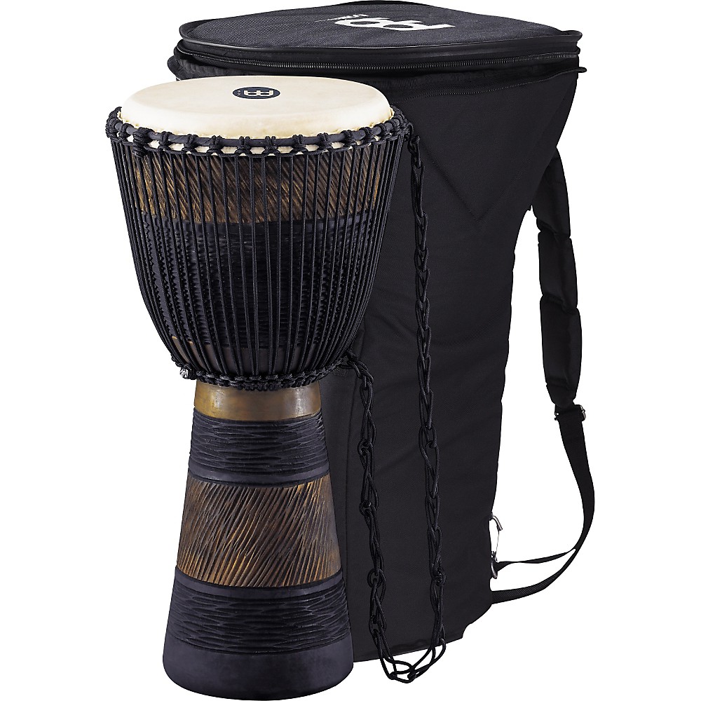 MEINL Earth Rhythm Series Original African-Style Rope-Tuned Wood Djembe with Bag