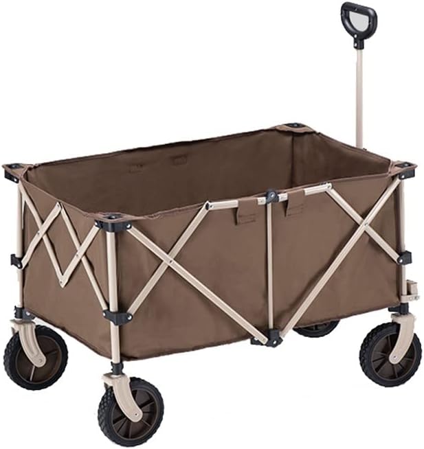 Nature Hike Outdoor Camping Four-Way Folding Equipment Trolley Portable Tour Cart Multifunction Gear Trailer