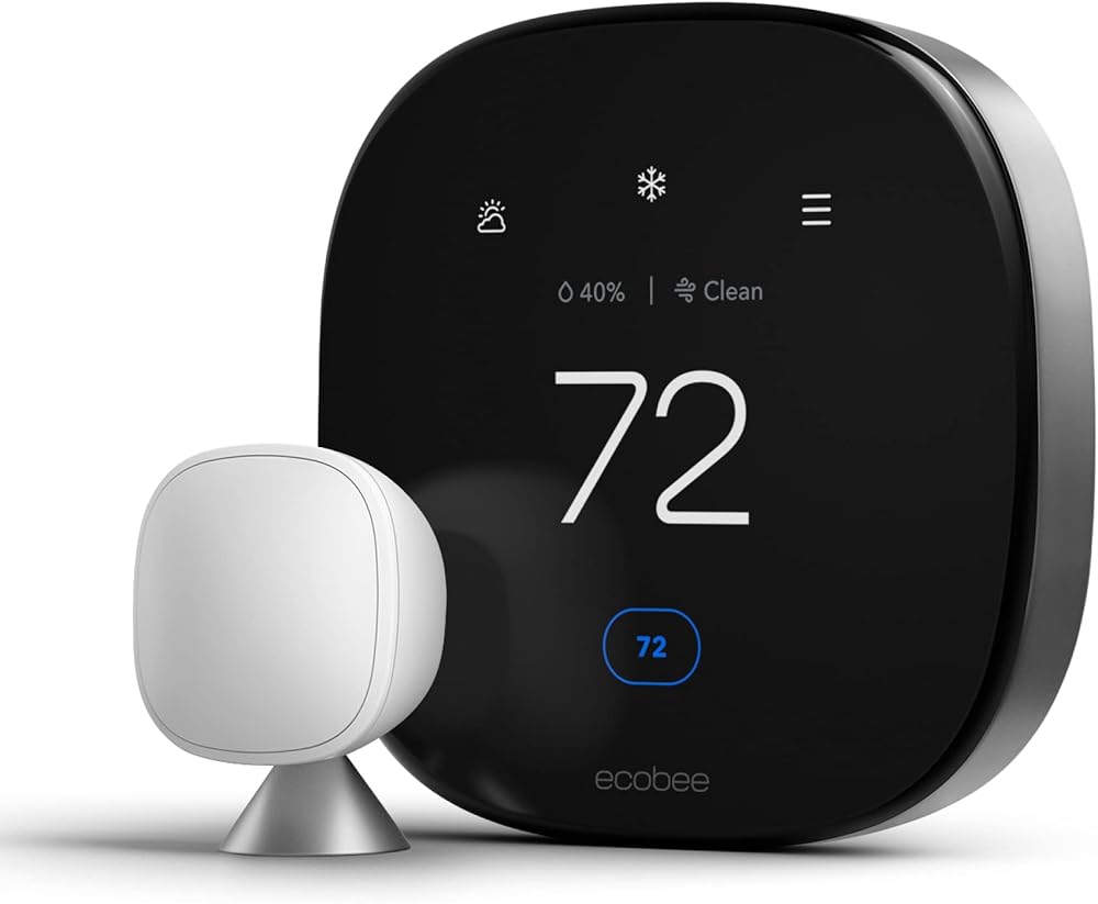 New Smart Thermostat Premium with Smart Sensor and Air Quality Monitor - Programmable Wifi Thermostat - Works with Siri, Alexa, Google Assistant