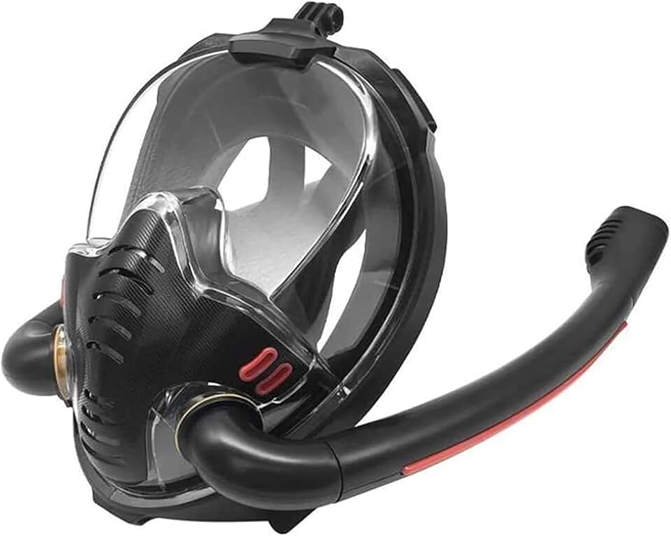 Diving Mask Diving Mask Full Face Snorkel Mask Underwater Anti-Fog Snorkel Diving Mask for Swimming Spearfishing Diving for Adults and Kids Masks(Black 1,Small)
