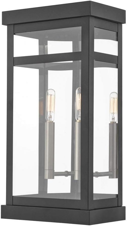 Lighting 20704-04 Hopewell Black 2 Light Outdoor Wall Lantern, 9.25