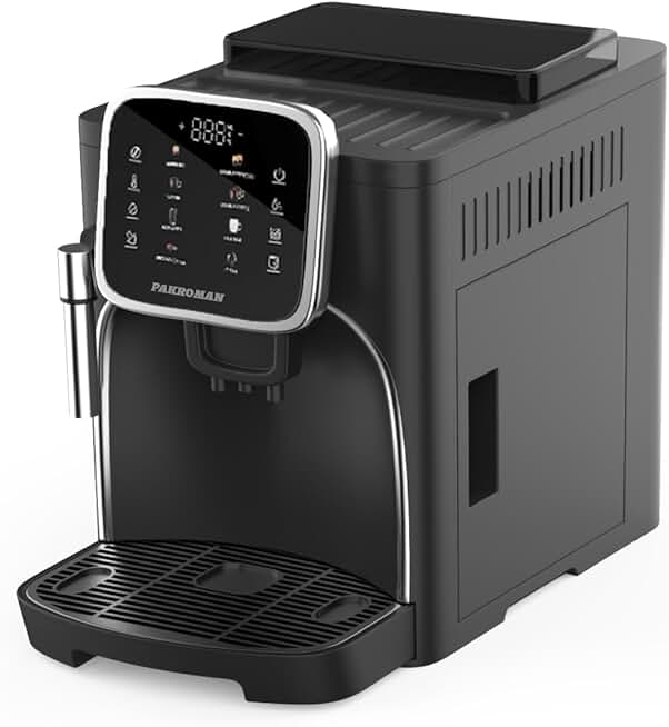 Fully Automatic Coffee Machine,With a 19 Bar Italian Ulka pump, with Classic Frother,Four Coffee Varieties, Intuitive Touch Display, and Conical Burr Grinder (black)