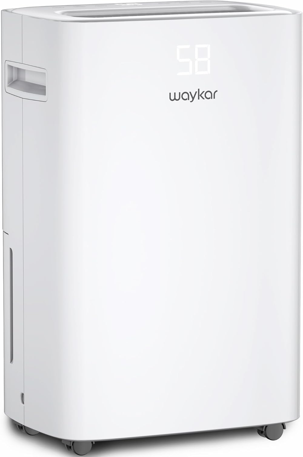 Waykar 50 Pints Dehumidifier for Home, 4500 Sq. Ft Dehumidifiers for Basement with Drain Hose, Auto-Defrost and Dry Clothes Function, Intelligent Humidity Control