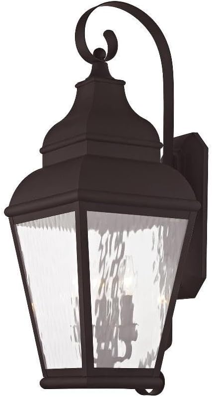 2605-07 Exeter 3-Light Outdoor Wall Lantern, Bronze