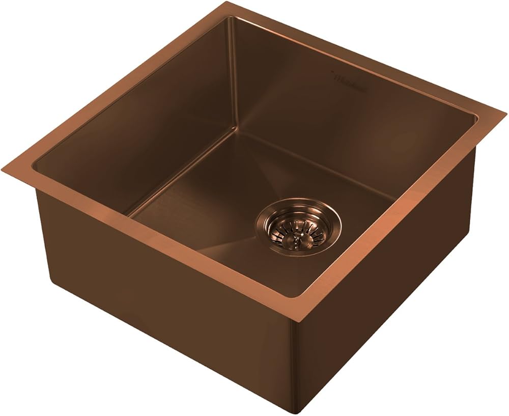 Whitehaus WHNPL1818-CO Noah Plus Collection Kitchen Sink, Copper