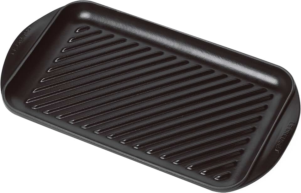 Le Creuset Enameled Cast Iron Extra Large Double Burner Grill, 15-3/4