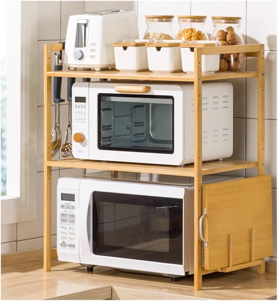 Microwave Shelf Microwave Stand 3-Tier Microwave Oven Rack Shelf Kitchen Counter Shelf Microwave Shelf Stand Toaster Oven Shelf Spice Rack Kitchen Shelves Kitchen Storage Rack (Color : A) (B)