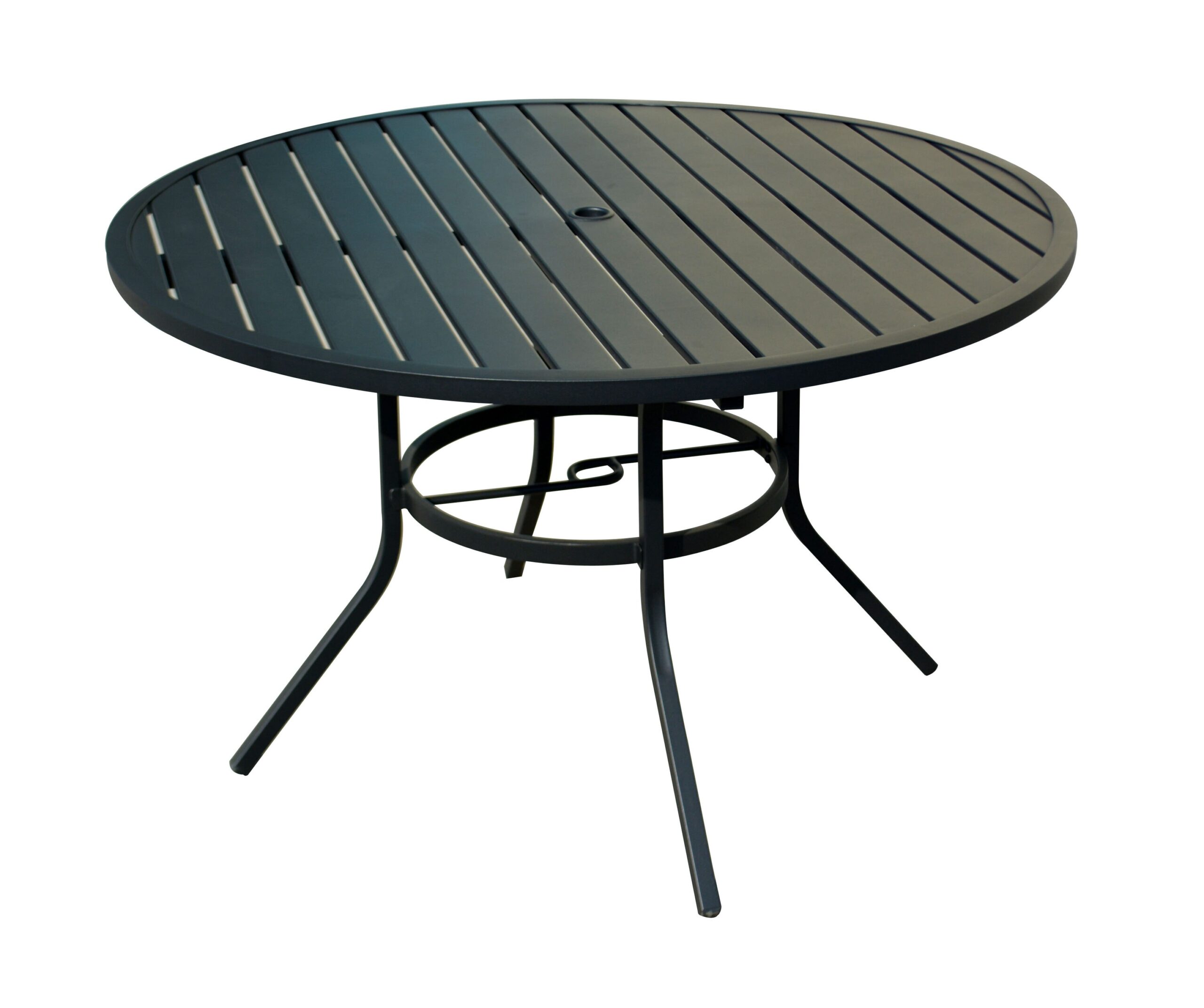 Style Selections Pelham bay Round Outdoor Dining Table 48-in W x 48-in L with Umbrella Hole