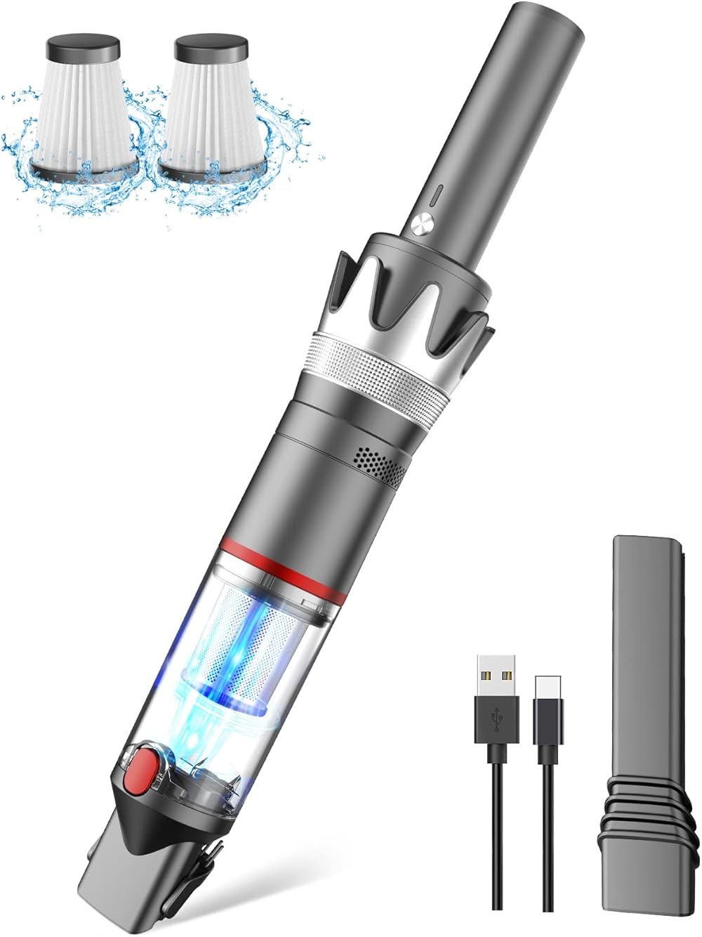 Handheld Vacuum Cordless, 8K Pa Powerful Portable Vacuum for Car