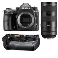 Pentax K-3 Mark III DSLR Camera, Black with 70-210mm Lens, Battery Grip