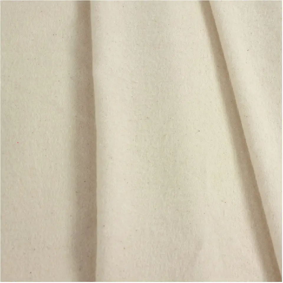 100 Yards - Organic Cotton Flannel, Unbleached Natural Ivory Color, 60 Inches Wide Roll, GOTS Certified 100% Natural Organic Cotton, Medium Weight 4.7 Ounces Per Square Yard