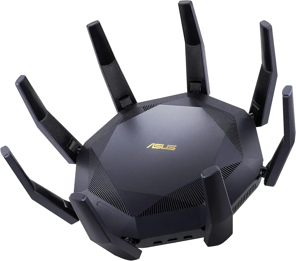 ASUS RT-AX89X (AX6000) Dual Band 12-stream WiFi 6 Extendable Router, Dual 10G Ports, Gaming Port, Mobile Game Mode, Subscription-free Network Security, Instant Guard, VPN, AiMesh Compatible