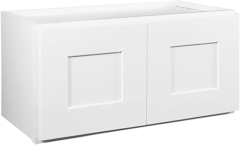 Design House 569236 Brookings Fully Assembled Shaker Style Bridge Wall Kitchen Cabinet, 24x12x12, White