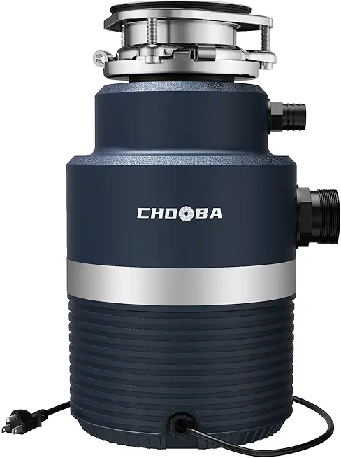 Garbage Disposal 1HP, Food Waste Disposal Continuous Feed, Garbage Disposal with Power Cord,Navy Blue…