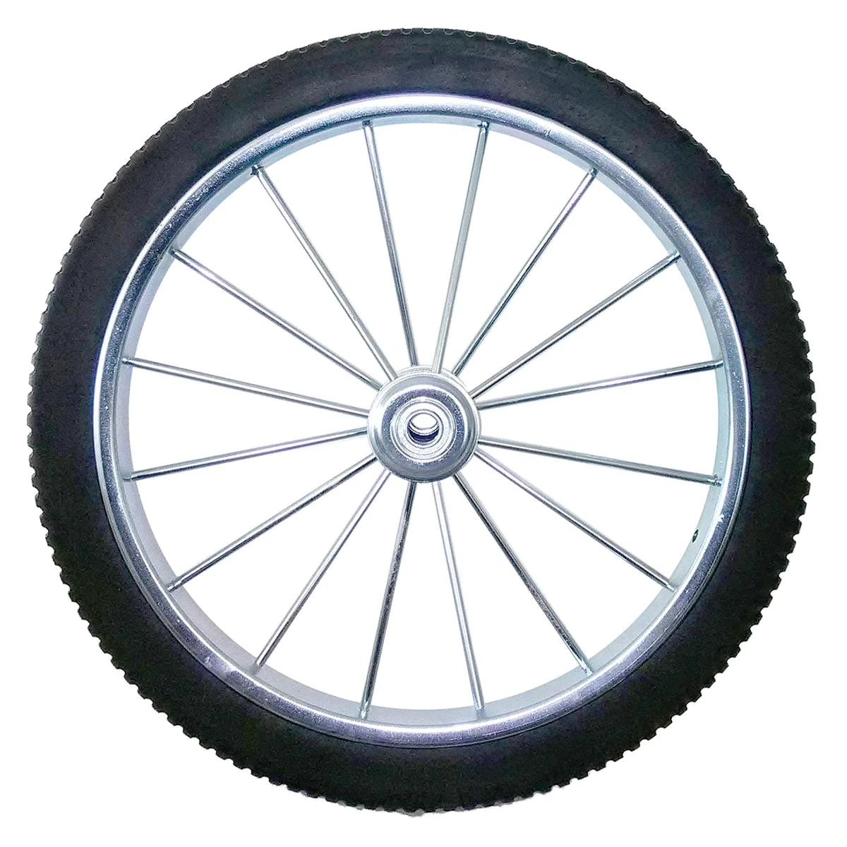 20x2.125 Polyurethane (Solid) Cart Tire Wheel Assembly, 1/2