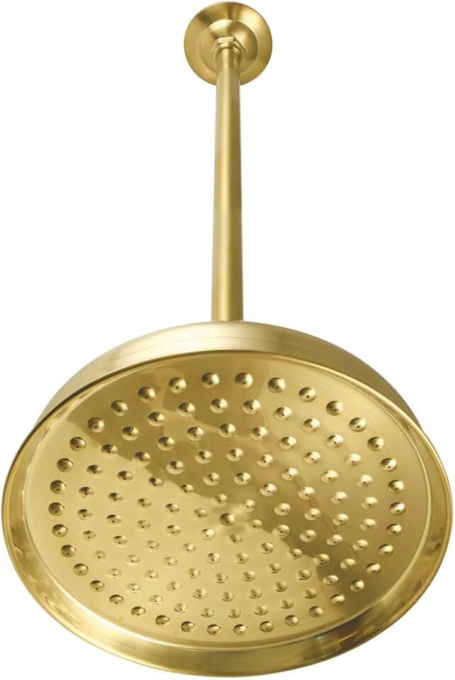 Kingston Brass K225K27 Trimscape Shower Head, Brushed Brass 21.19 x 10 x 4.19