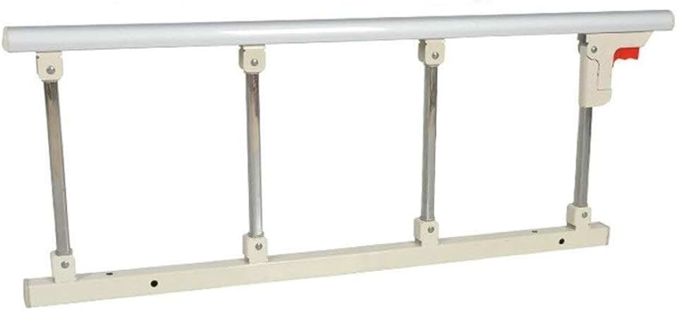 Bed Rail Safety Side Guard for Elderly, Adults Assist Handle Bed Railing Hospital Metal Grip Bumper Bar (White 95cm)