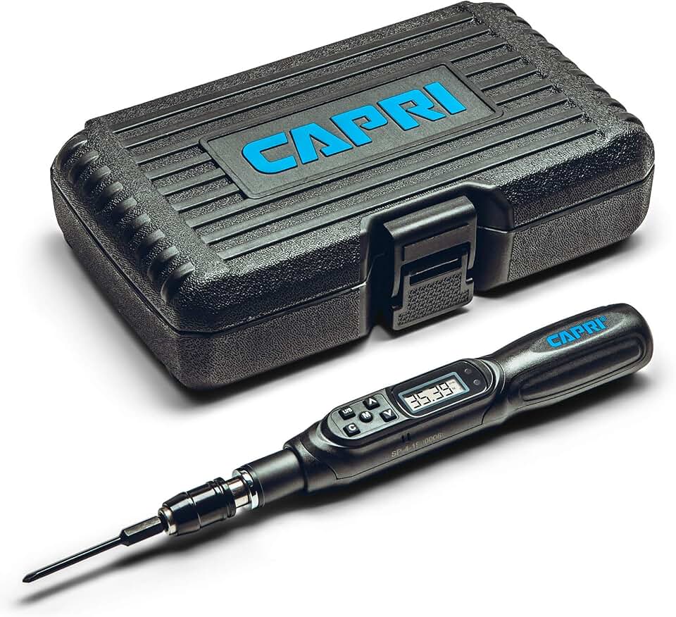 Capri Tools Digital Torque Screwdriver, Dual Direction, 1.77-35.39 in. lbs./20-400 cNm/2.04-40.82 kg-cm, 26000